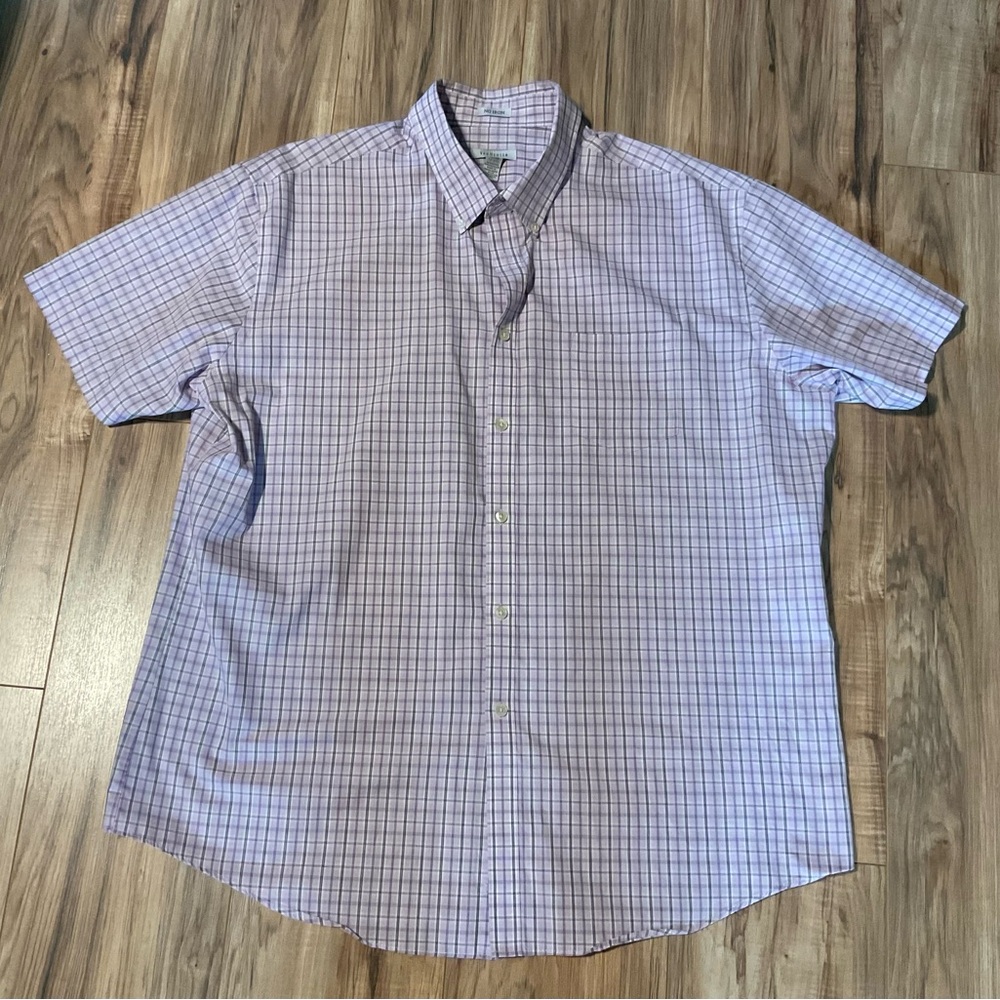 Van Heusen Lavender Plaid Casual Shirt
